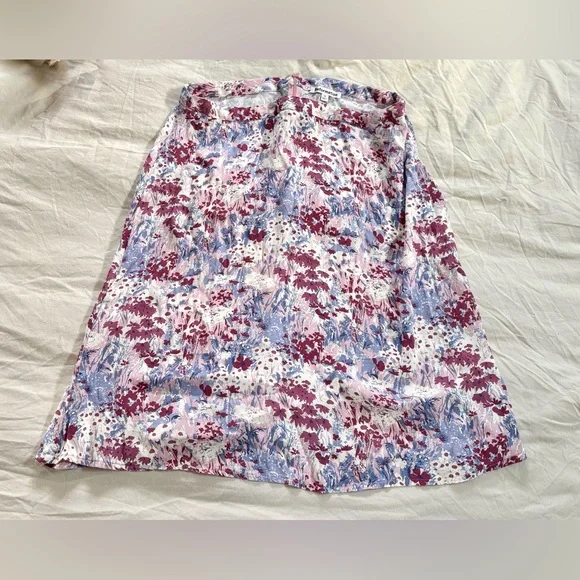 Reformation Purple Floral Skirt size 16 - Picture 2 of 5